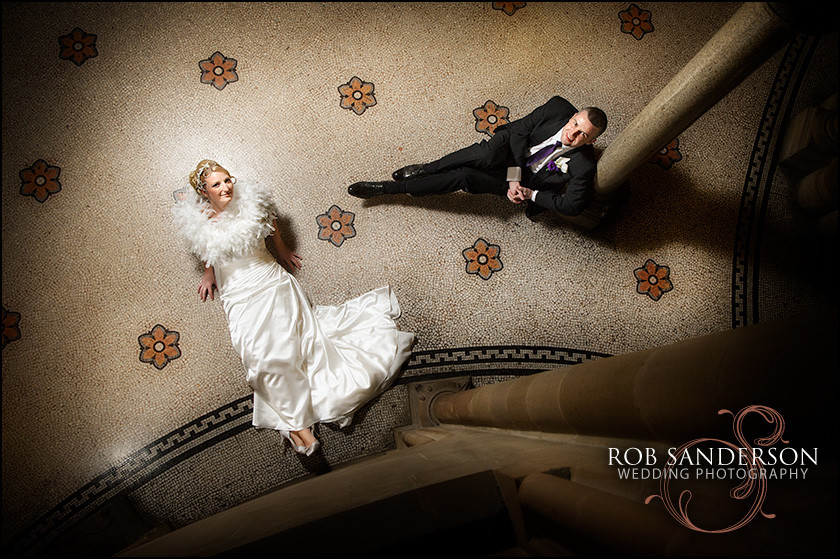 Cool wedding pic at Manchester Town Hall