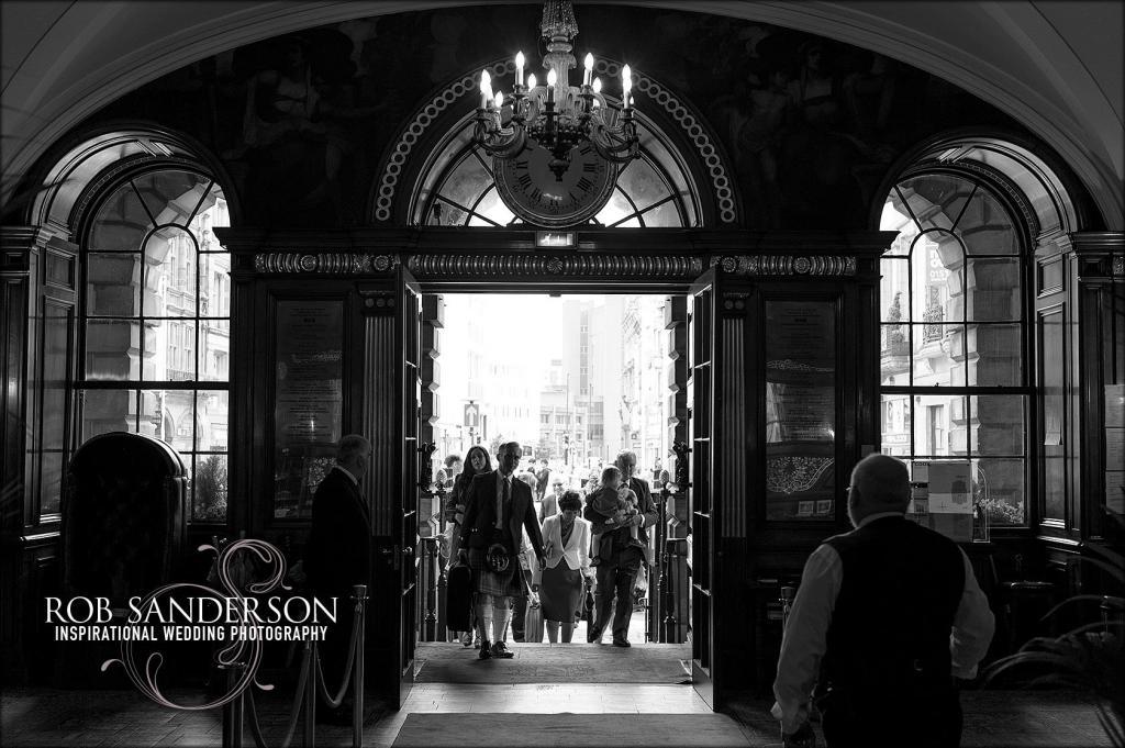 wedding party enter Liverpool Town Hall
