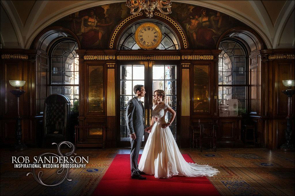 Liverpool Town Hall fashion styled wedding pic